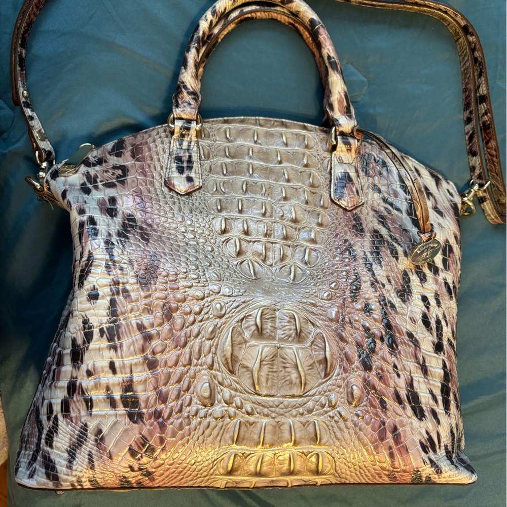 RARE Brahmin Cheetah Animal Print Large Duxbury Prowl Ombré Handbag